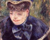 阿曼吉约曼 - Young Woman with a Blue Cape and Scarf